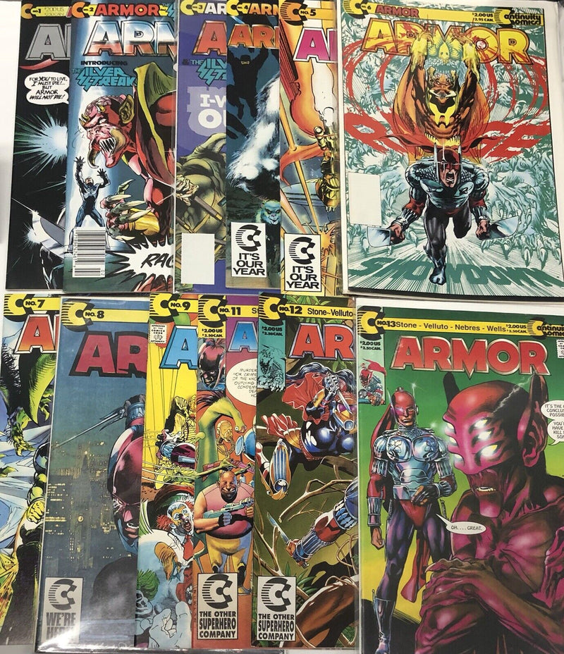 Armor (1992) Set Issue # 1-13 Missing Issue # 10 Continuity Comics • Peter Stone