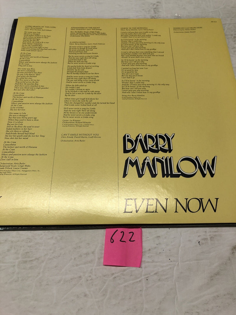 Barry Manilow Even Now Vinyl LP Album