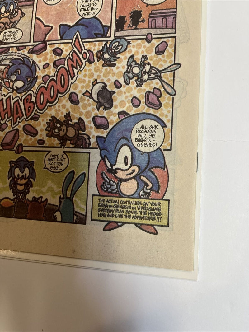 Sonic The Hedgehog (1991)(NM) Promotional 16 PG Sega Genesis Advertisement Comic