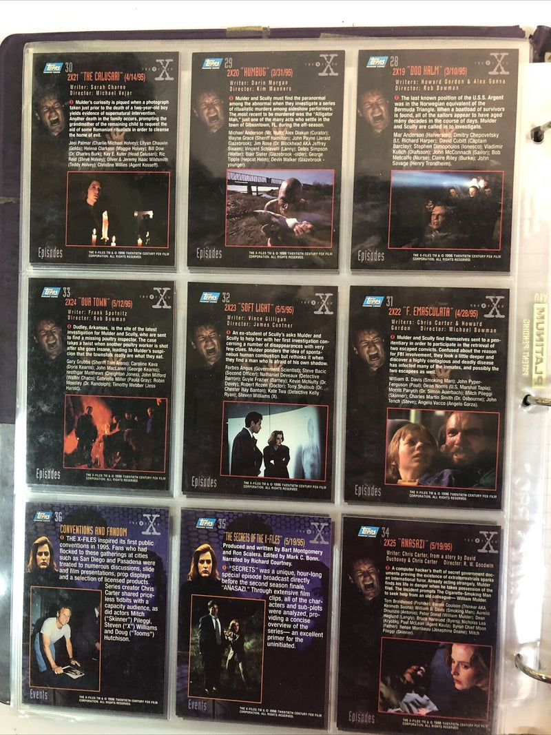 X-Files Trading (1995) Trading Cards Complete Season