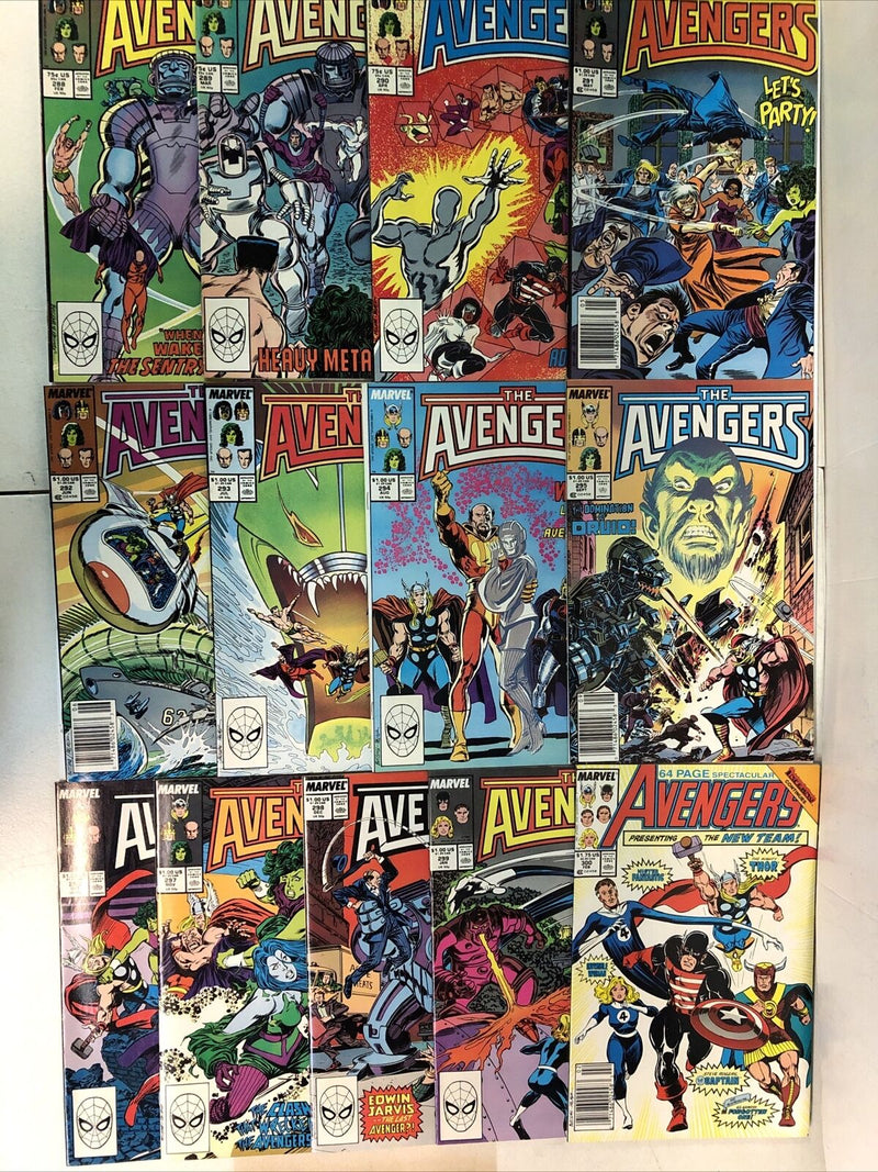 The Mighty Avengers (1984) Consequential Set # 251-300 Missing #257 (F/VF)