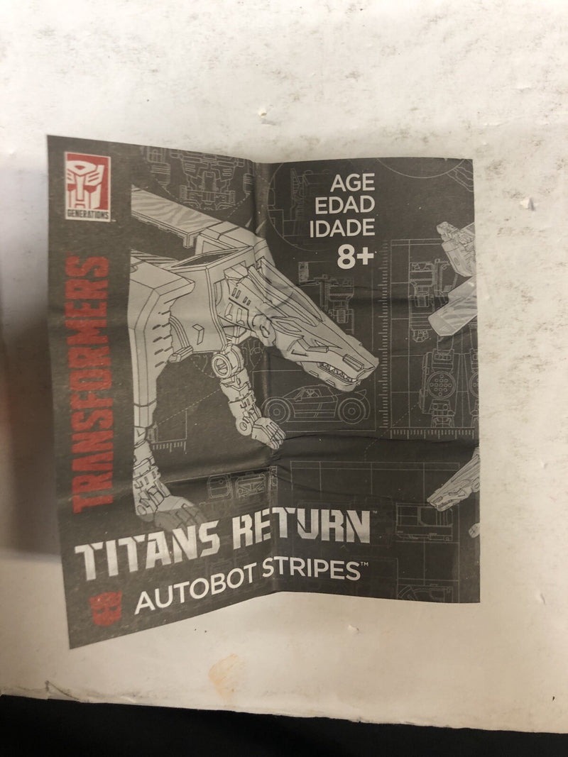 Transformers Generations Titans Return Titan Master Stripes 2015 Complete Mint