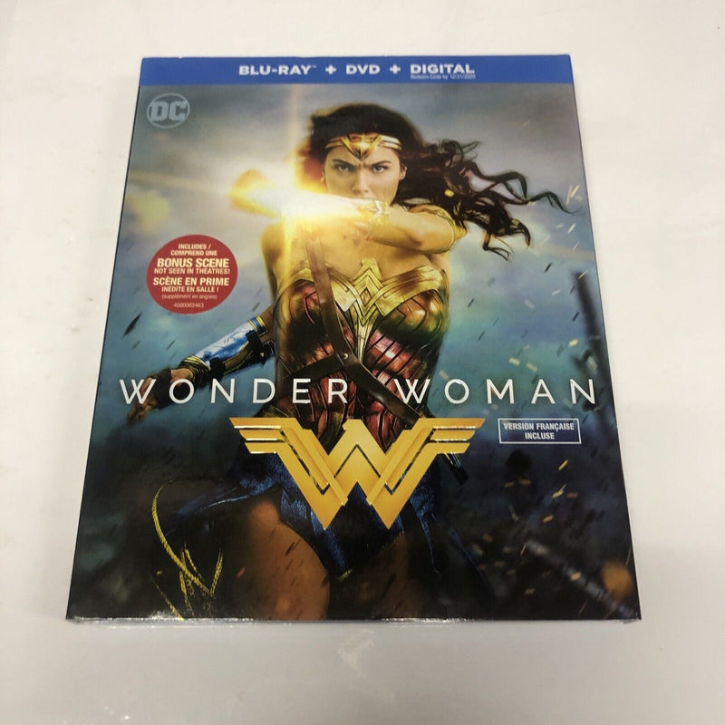 Wonder Woman (2017) Blu-ray/DVD • Gal Gadot • W/ Slipcover • Bilingual