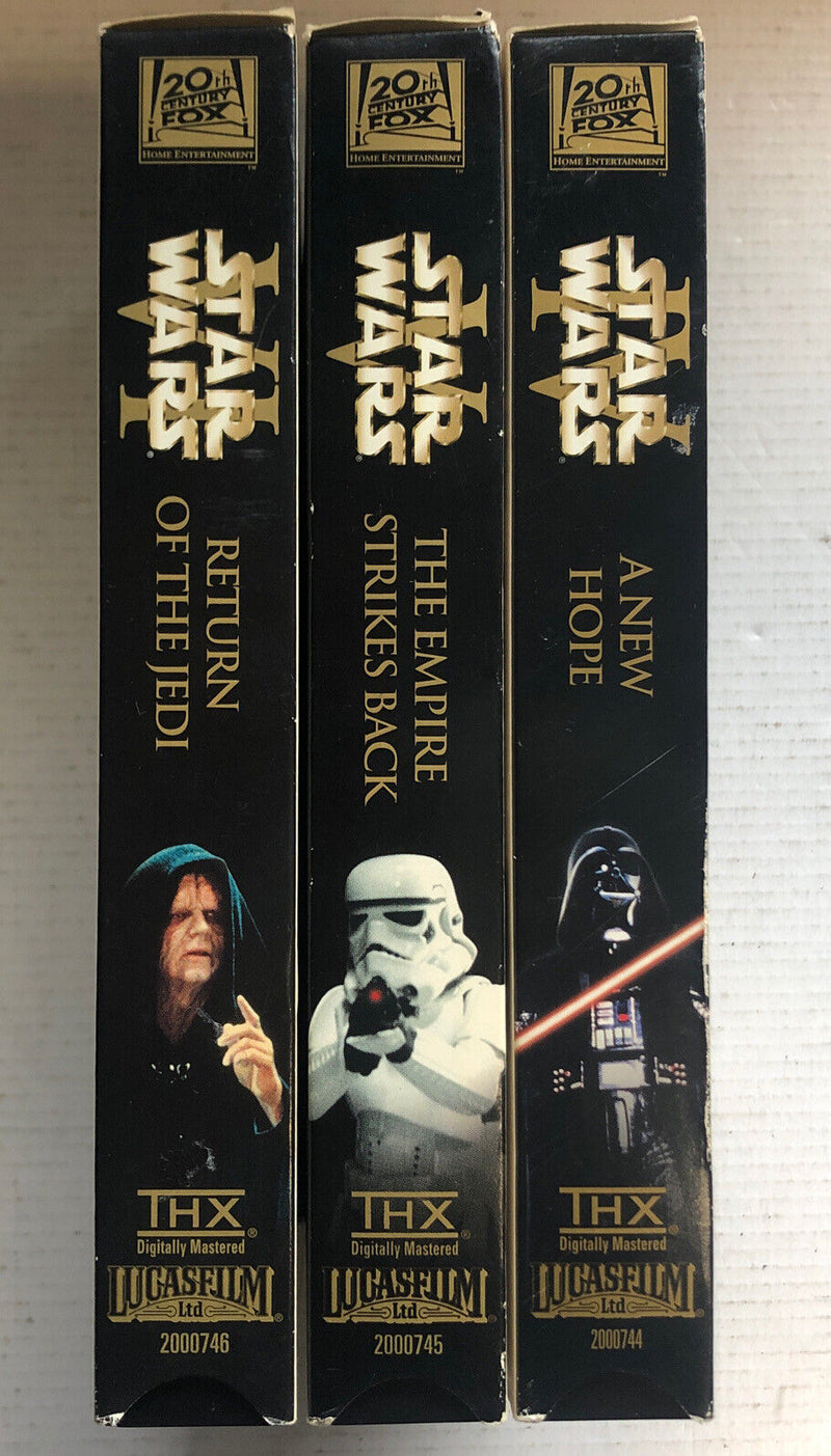 STAR WARS 4 A NEW HOPE,5 THE EMPIRE STRIKES BACK,6 RETURN OF THE JEDI (VHS)