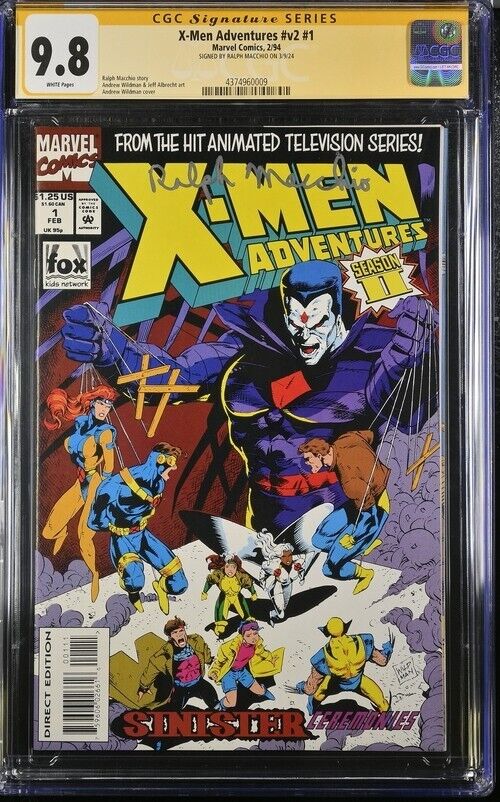 X-Men Adventures (1994) # v2# 1 (CGC 9.8 SS) Signed Ralph Macchio * Census = 1