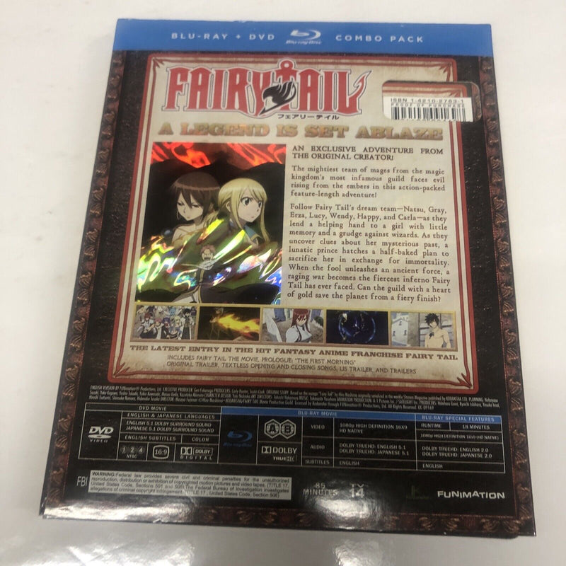 Fairytail -Phoenix Priestess Funimation (2013) anime • combo DVD and Blu-Ray