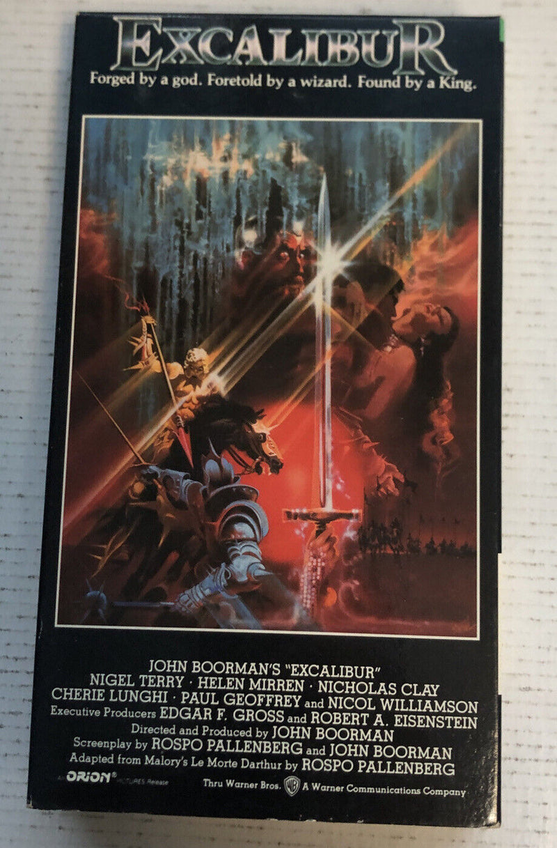 Excalibur (1997) Vhs ~ John Boorman | Nicholas Clay