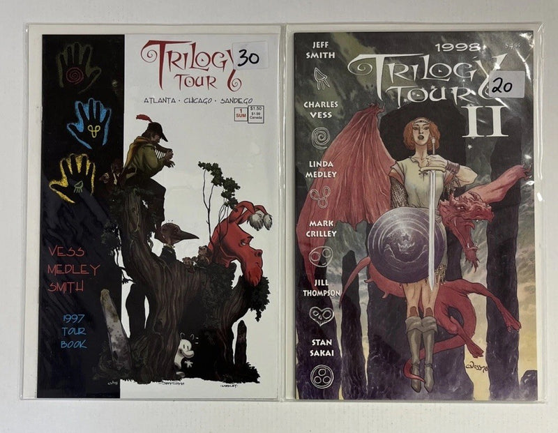 Trilogy Tour #1 (1997) + Trilogy Tour #2 (1998) Cartoon Books Charles Vess|Smith
