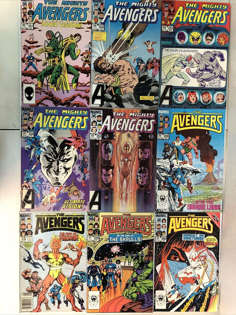 The Mighty Avengers (1984) Consequential Set # 251-300 Missing #257 (F/VF)