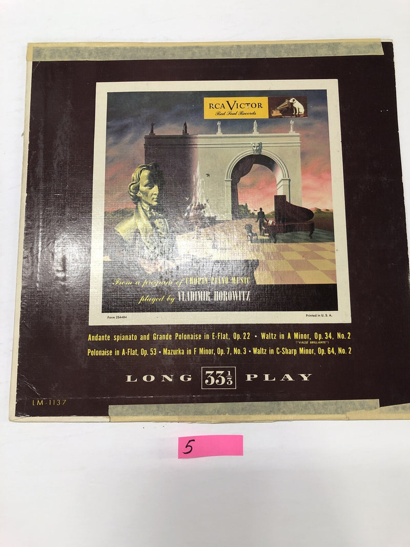 From A Program Of Chopin Music Played By Vladimir Horowitz Vinyl LP Album