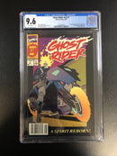 Ghost Rider #v2 (1990) # 1 (CGC 9.6 WP)|1st App Dan Keth Ghost Rider | NewsStand