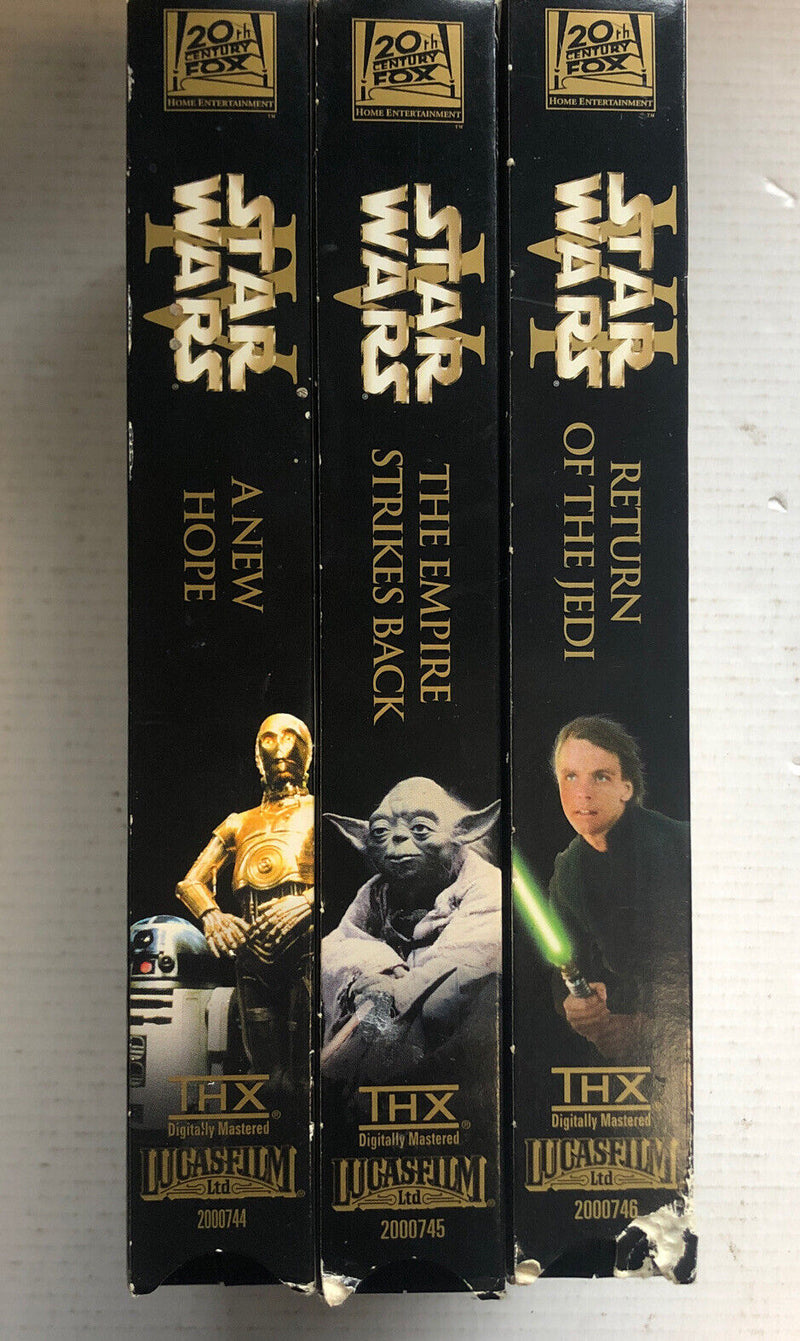 STAR WARS 4 A NEW HOPE,5 THE EMPIRE STRIKES BACK,6 RETURN OF THE JEDI (VHS)