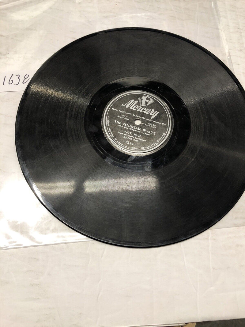 Patti Page Tennessee Waltz  Shellac 78RPM
