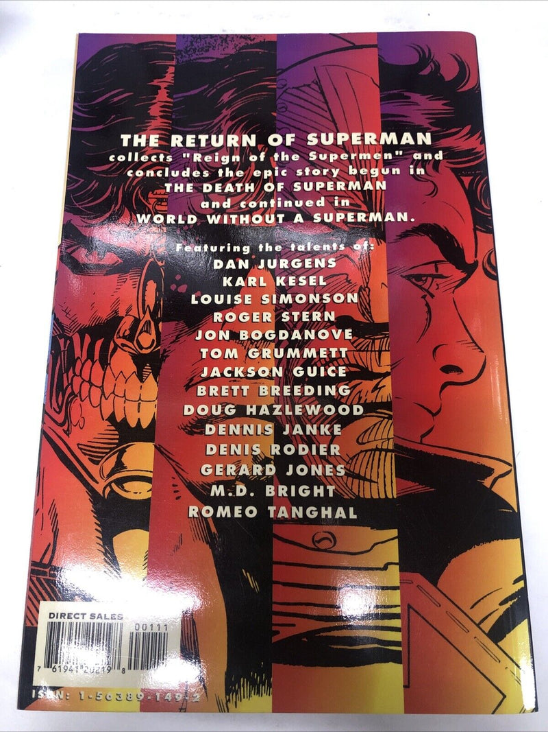 The Return Of Superman (1993) DC Comics TPB SC Dan Jurgens • Karl Kesel • Stern