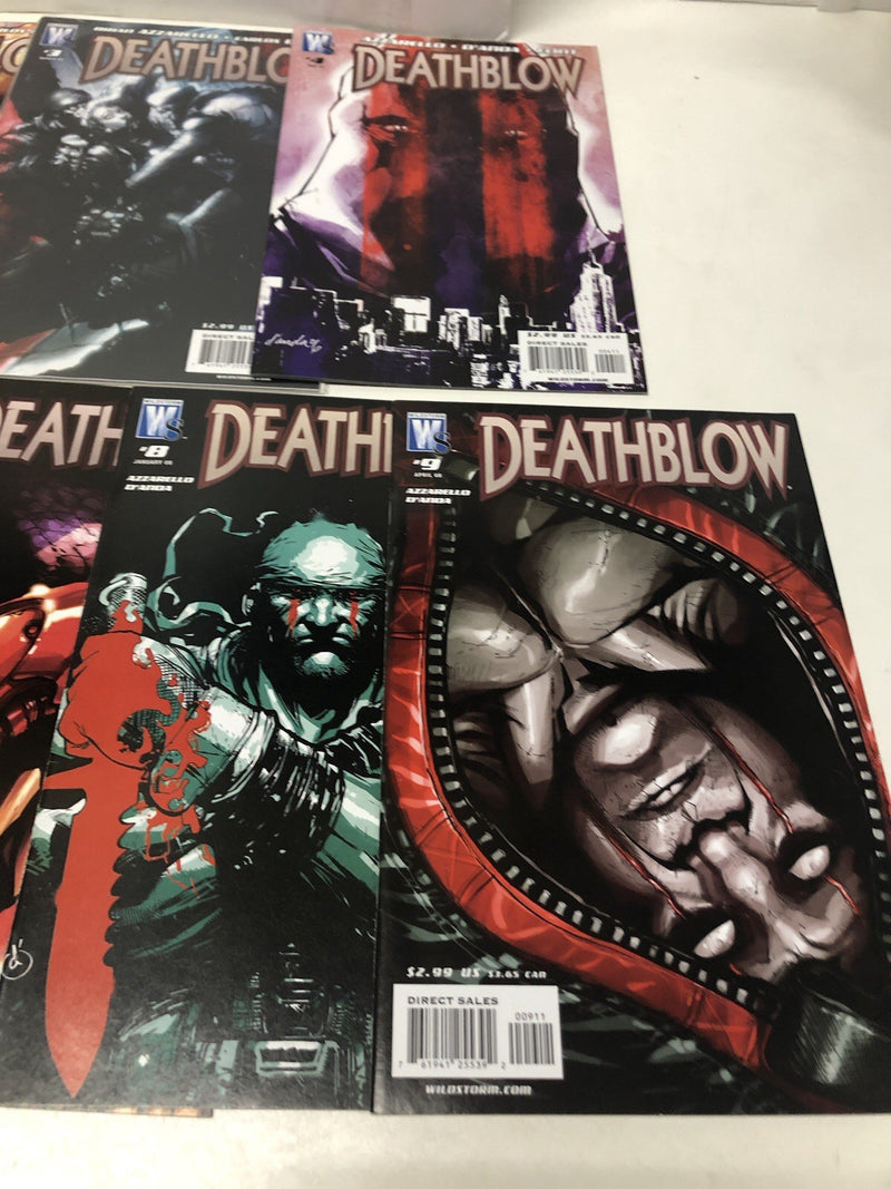 Deathblow (2008) #1-9 (VF/NM) Complete Set #1 signed by Brian Azzarello