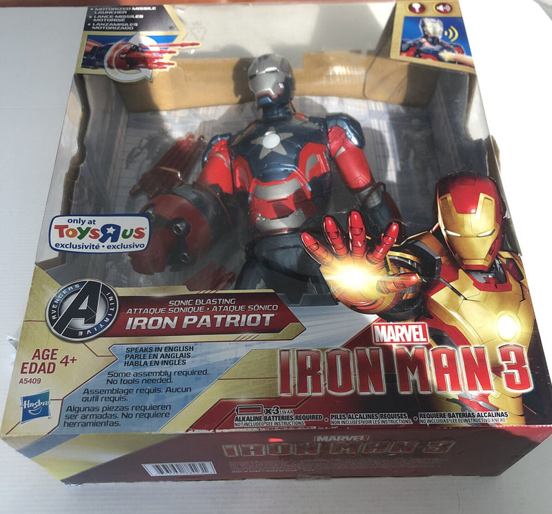 15" Sonic Blasting IRON PATRIOT - TRU Exclusive Marvel 2012 Iron Man 3