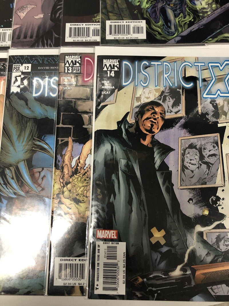 District X (2005) Set Issues # 1-14 Missing Issue # 12 • Marvel Comics • Hine