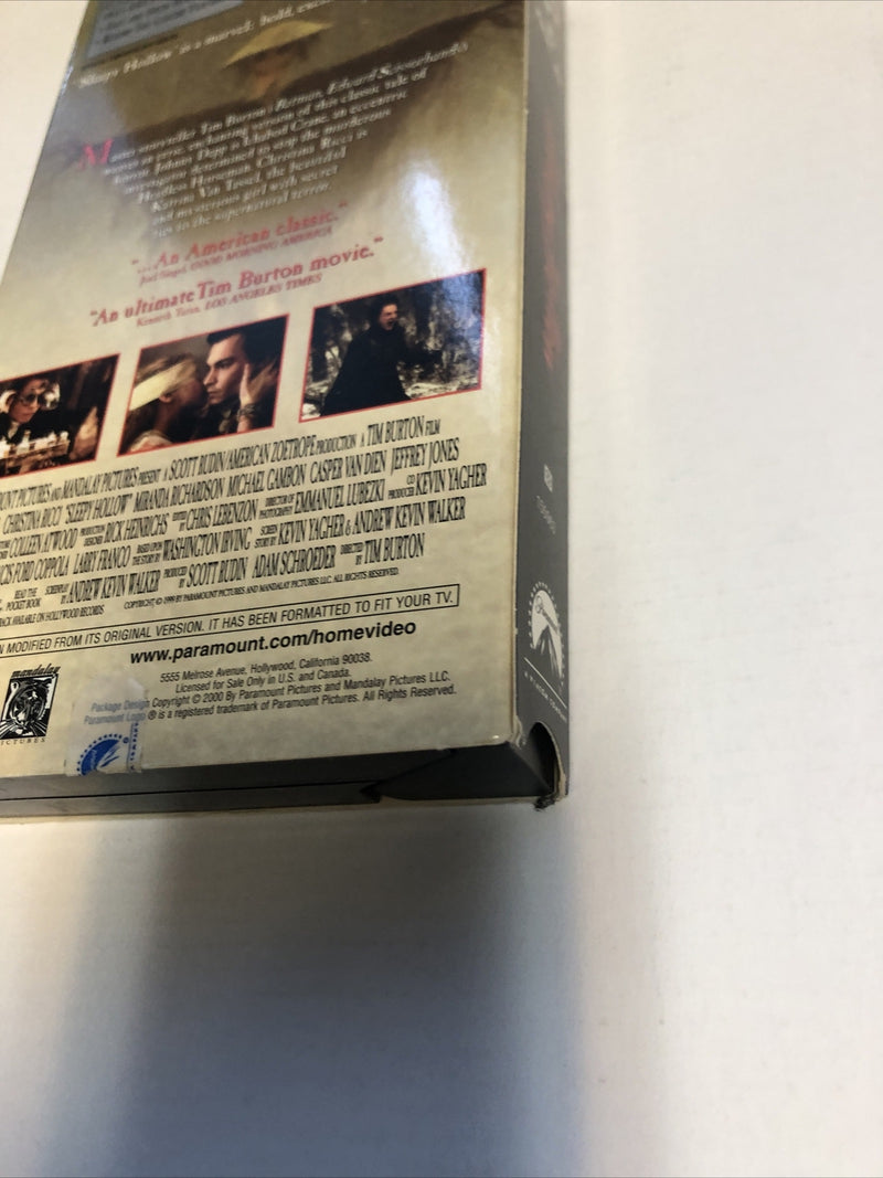 Sleepy Hollow (VHS, 2000, Special Edition) Johnny Depp Christina Ricci