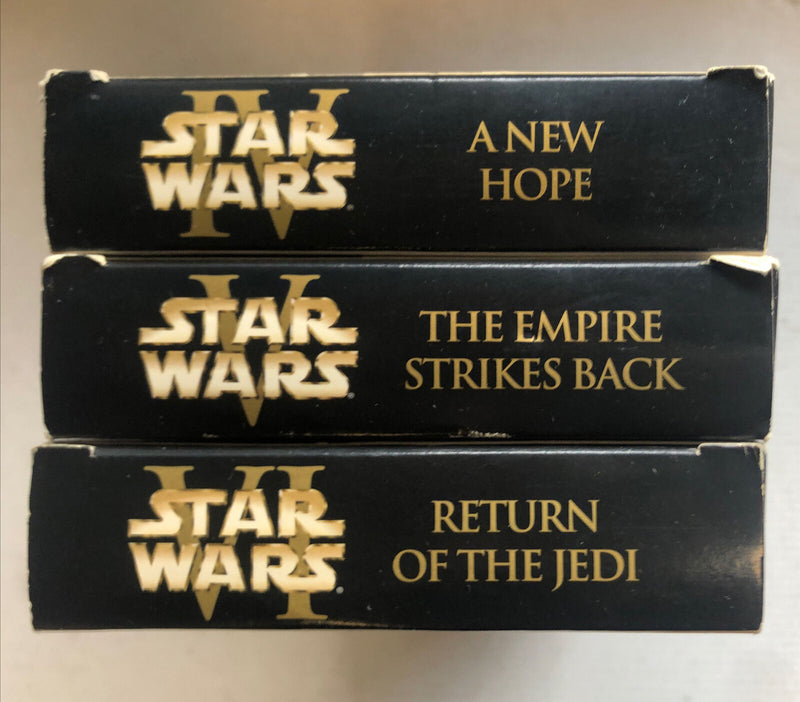 STAR WARS 4 A NEW HOPE,5 THE EMPIRE STRIKES BACK,6 RETURN OF THE JEDI (VHS)