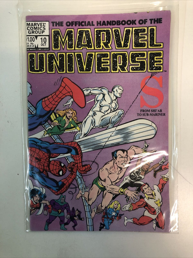 The Official Handbook Of The Marvel Universe (1982) Set# 1-15 Missing # 6-8 (VF)