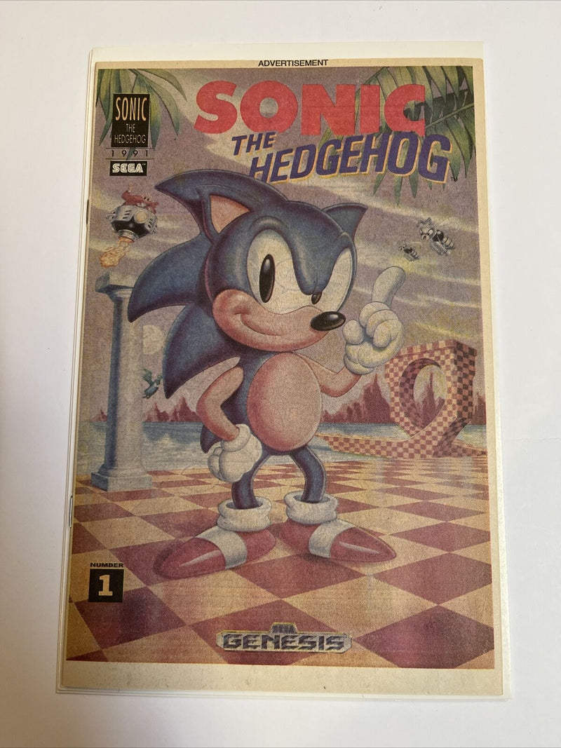 Sonic The Hedgehog (1991)(NM) Promotional 16 PG Sega Genesis Advertisement Comic