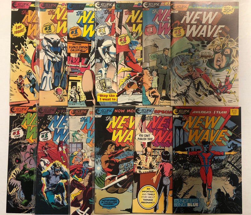 New Wave 1986 #1-13 + Vs. Volunteers 3-D #1-2 VF/NM Complete Set NO 3-D GLASSES