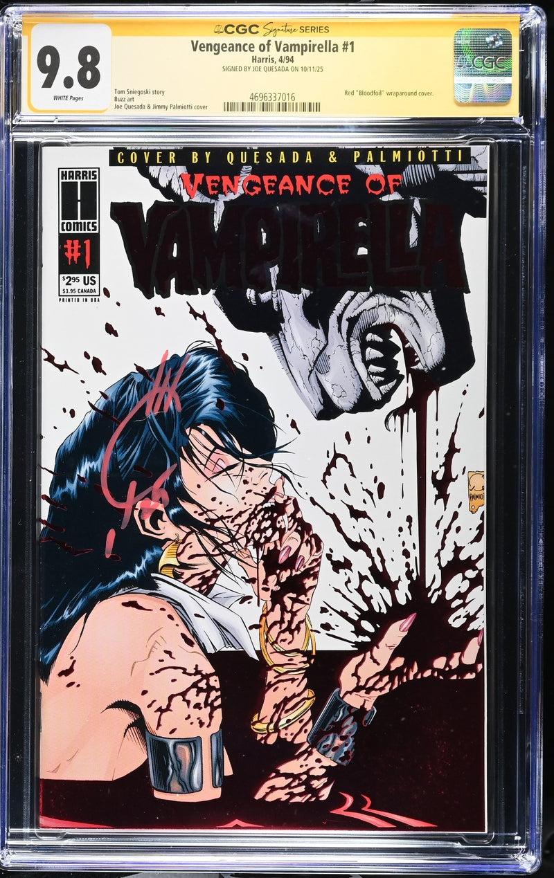 Vengeance Of Vampirella (1994) #1 (CGC 9.8 SS) Signed Joe Quesada • Ce