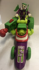 Fisher Price Batman DC Comics Joker Funny Car Dragster Green Purple No Box