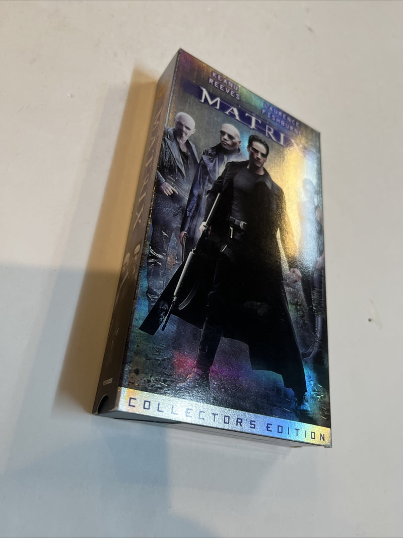 The Matrix (VHS, 1999, Collectors Edition) Keanu Reeves Laurence Fishburne