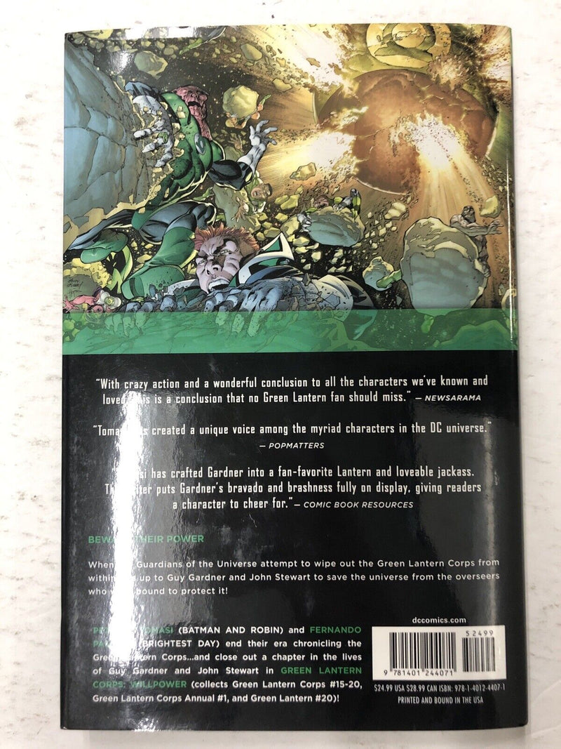Green Lantern Corps Vol.3 Willpower By Tomasi (2013) HC DC Comics