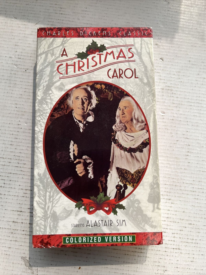 CHARLES DICKENS CLASSIC A CHRISTMAS CAROL VHS 1996 COLORIZED