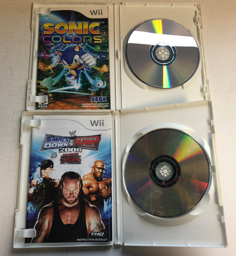 Sonic Colors,Smack Down vs Raw Wii Game Bundle