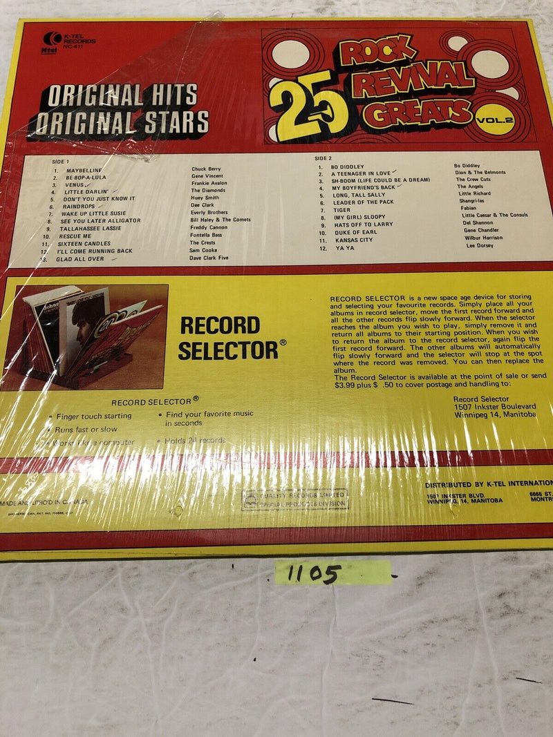 25 Rock Revival Greats Vol. 2. Vinyl  LP Album