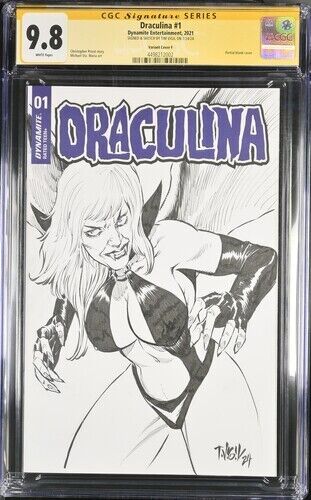 Draculina (2021)  1 (CGC 9.8 SS) Signed Sketch Tim Vigil *Dynamite Entertainment