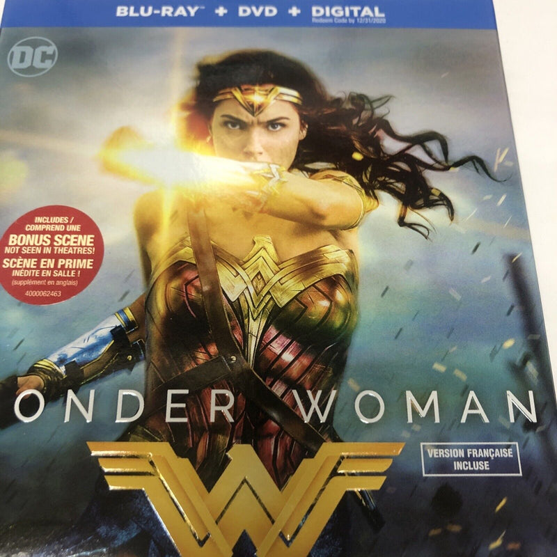 Wonder Woman (2017) Blu-ray/DVD • Gal Gadot • W/ Slipcover • Bilingual