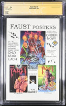 Faust  (1992) # v2 #4 ( CGC 9.6 SS) Signed & Sketch  Tim Vigil * Rebel Studios