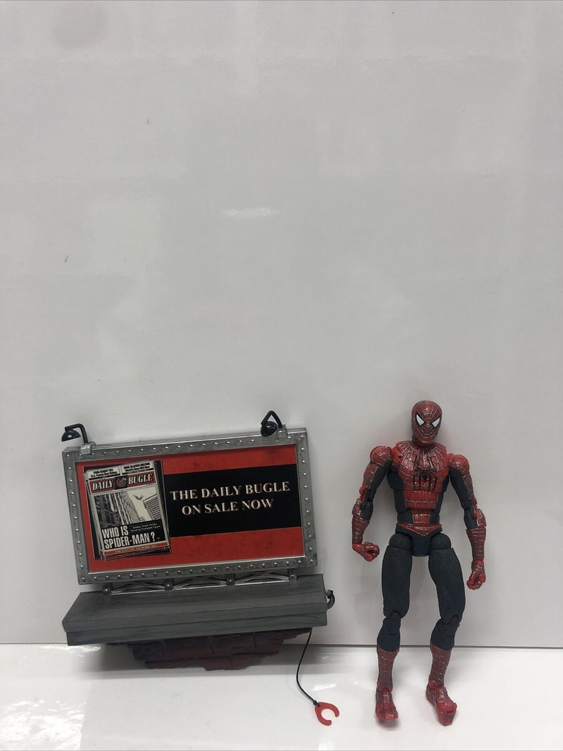 Spider-Man 2 (2002)  • Movie Super Poseable 6" Figure  • Red & Black • Marvel !