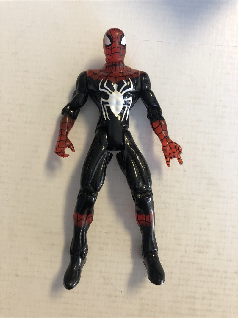 1996 Toybiz Spider-Man Black and Red Suit Translucent Head And hands