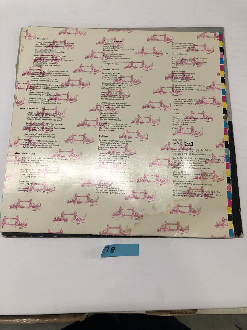 Wings London Town Vinyl LP Album