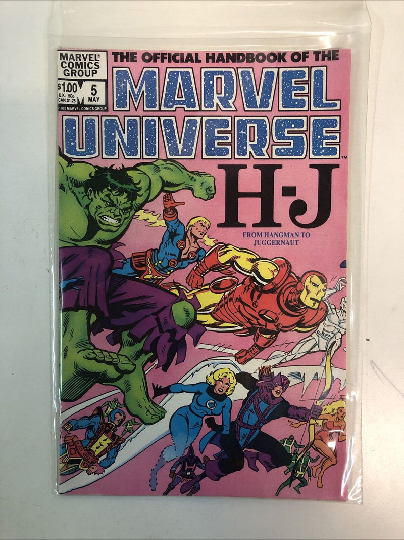 The Official Handbook Of The Marvel Universe (1982) Set# 1-15 Missing # 6-8 (VF)