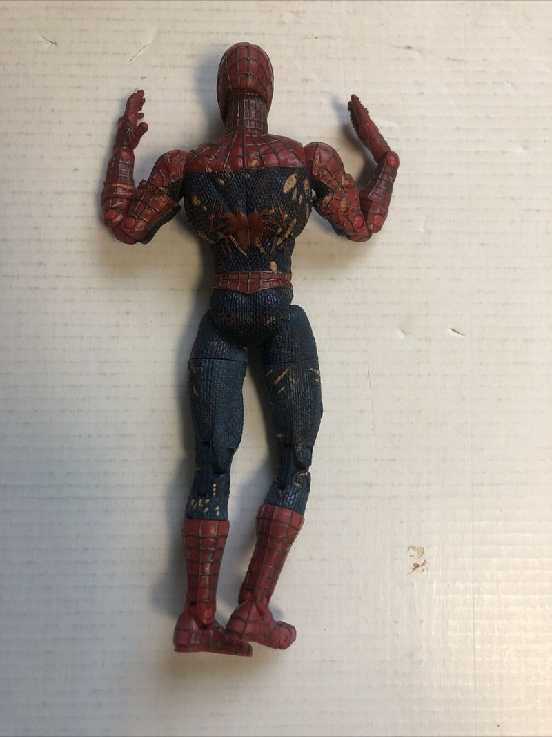 Spider-Man 2002 Battle Ravaged Spiderman Action Figure Tobey Movie Marvel