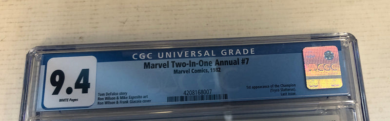 Marvel Two-In-One Annual The Thing (1982)