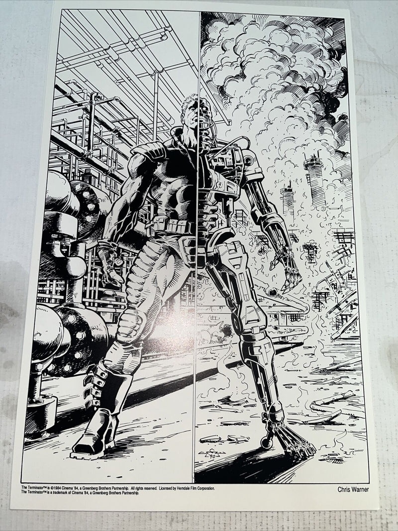 Terminator 7 Plates Art Portfolio + Mini Comic ~ 1984 Adams ,Beauvais ,Warner