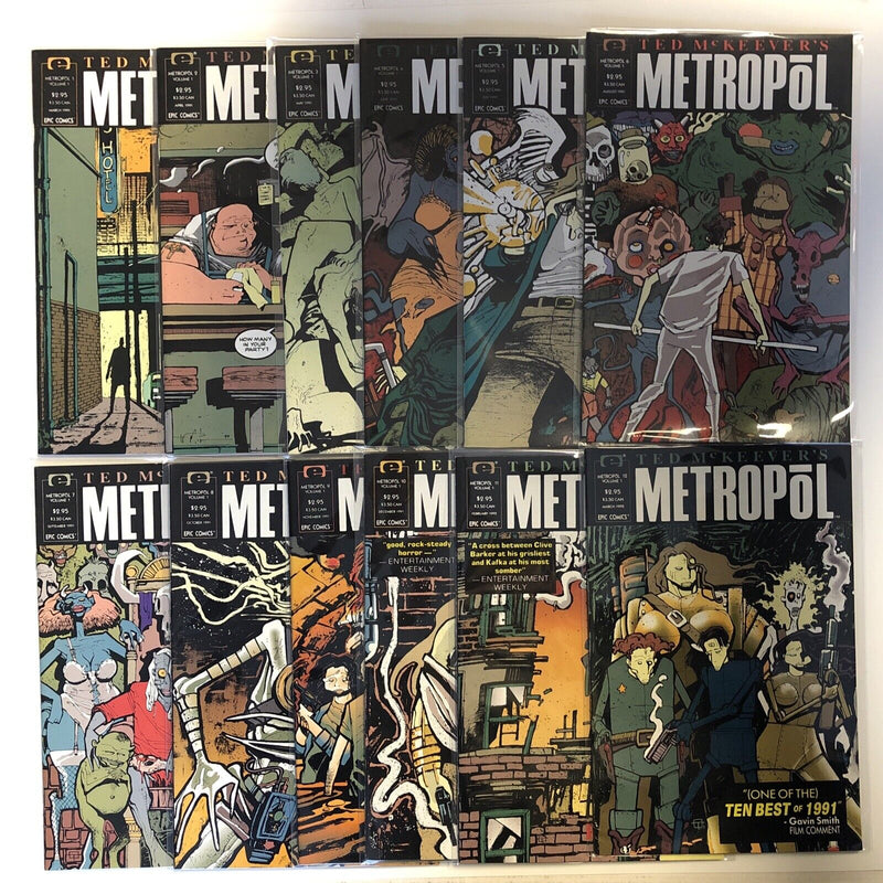 Metropol Vol.1 #1-12 &Vol.2 #1,2,3 (1991-1992)(VF/NM) Epic Comics |Complete Set