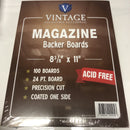 100 Magazine Backer Boards Vintage 8 3/8” X 11” 24 PT. Boards • Coated One Side
