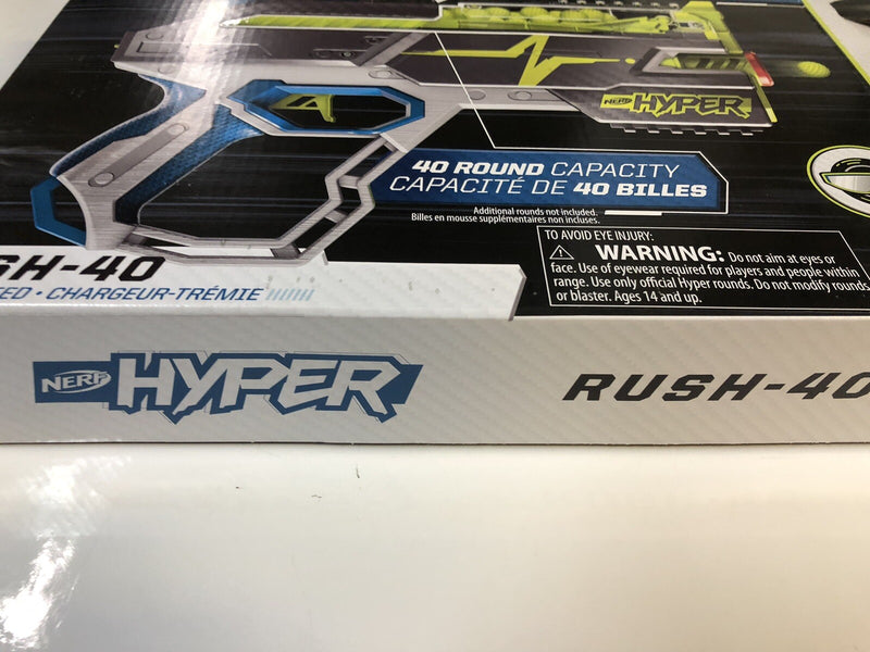 NERF HYPER RUSH-40  • 30 Rounds • NERF HYPER ROUNDS • Eye Wear • NEW • Extreme