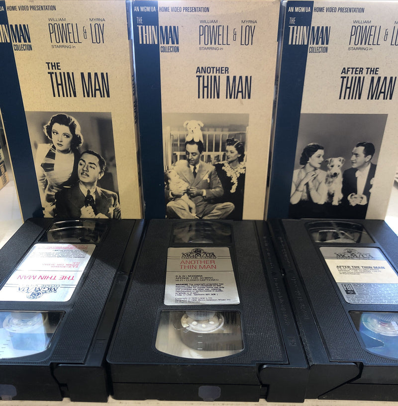 The Thin Man,Another Thin Man,After The Thin Man (1988) VHS   Lot