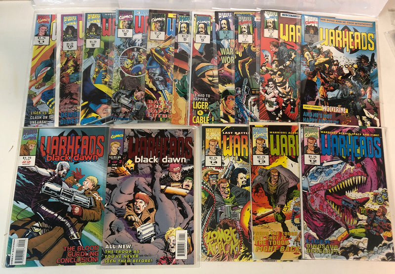 Warheads Set (1992) #1-14 + Black Down #1-2 VF/NM Complete Set ~ Marvel UK Comic