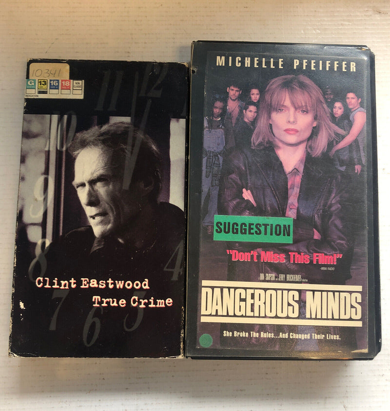 True Crime , Dangerous Minds Bundle VHS.