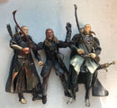 2002 Lord of The Rings 3 X Action Figure 7” NLP Marvel Entertainment Bundle